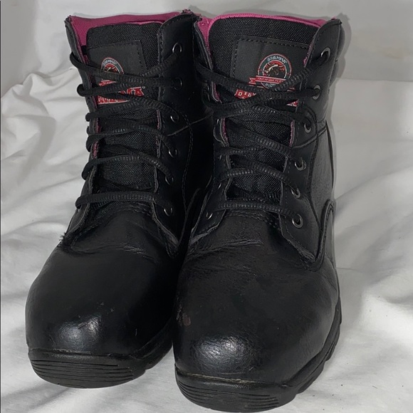 Brahma Boots Black Leather Pink Liner Women’s Sz 7 - Picture 4 of 13